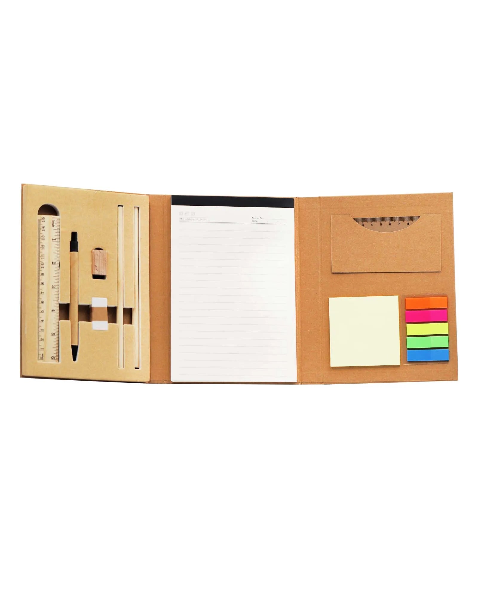 Eco-Friendly Writing Set | Includes NotePad, Ruler, Pencils & More | Custom Engraving Available Kaaf Creations