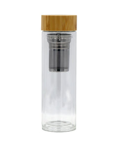 Glass Bottle with Bamboo Lid - Elegant & Eco-Friendly 500ml Kaaf Creations