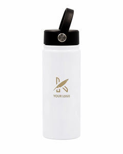 Insulated Bottle with Handle – 550ml | White | Customizable with Engraving & UV Printing WHITE BOTTLE Kaaf Creations