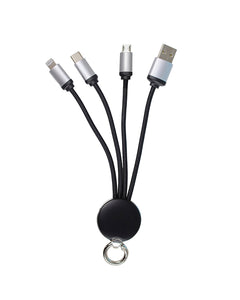 Light up 4 in 1 Charging Cable – custom branded corporate gift, Kaaf Creations UAE