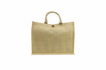Jute Bag with Button Closure – custom branded corporate gift, Kaaf Creations UAE
