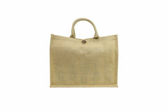 Jute Bag with Button Closure – custom branded corporate gift, Kaaf Creations UAE