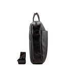 Premium black executive laptop bag with padded protection and luxury business travel design