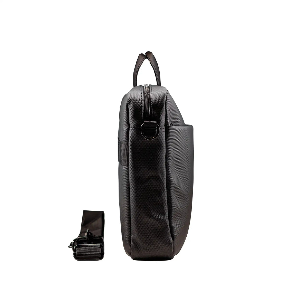 Premium black executive laptop bag with padded protection and luxury business travel design