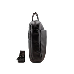 Premium black executive laptop bag with padded protection and luxury business travel design