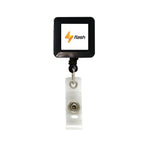 Plastic badge reel in square shape Black
