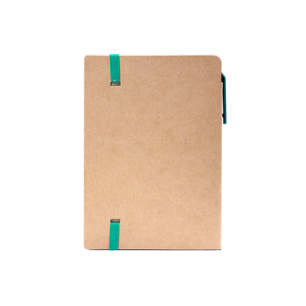A6 Craft Notebook with Pen and Post-it Green