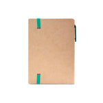 A6 Craft Notebook with Pen and Post-it Green