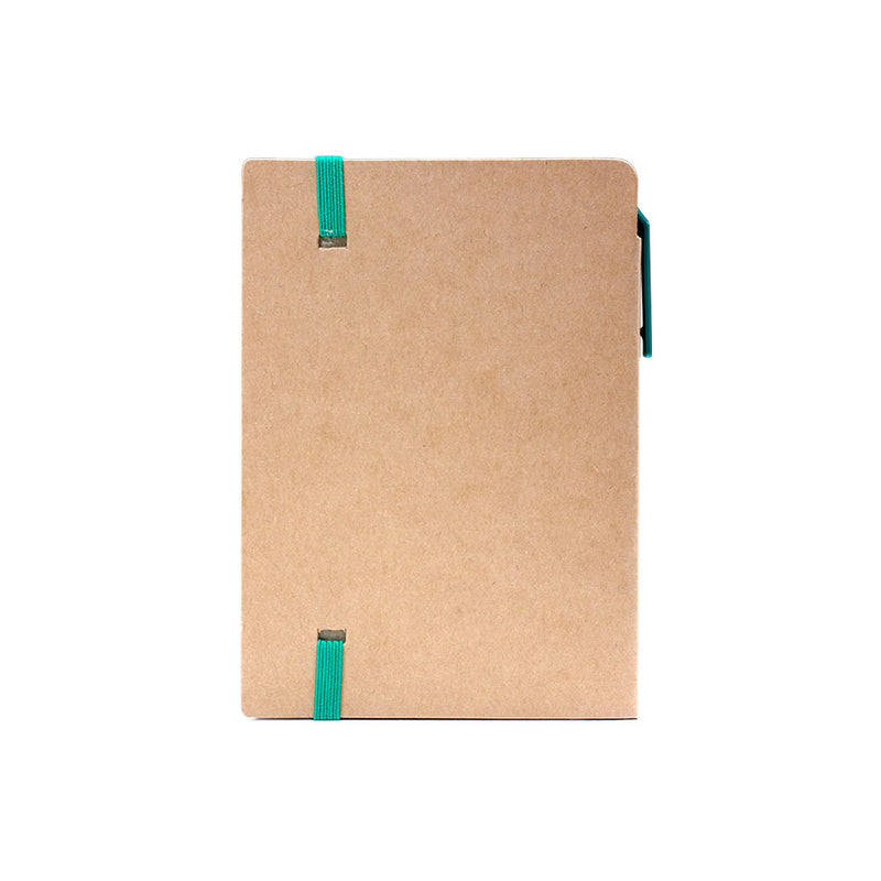 A6 Craft Notebook with Pen and Post-it Green