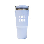 Tumbler with Handle and Sipper Ice Blue