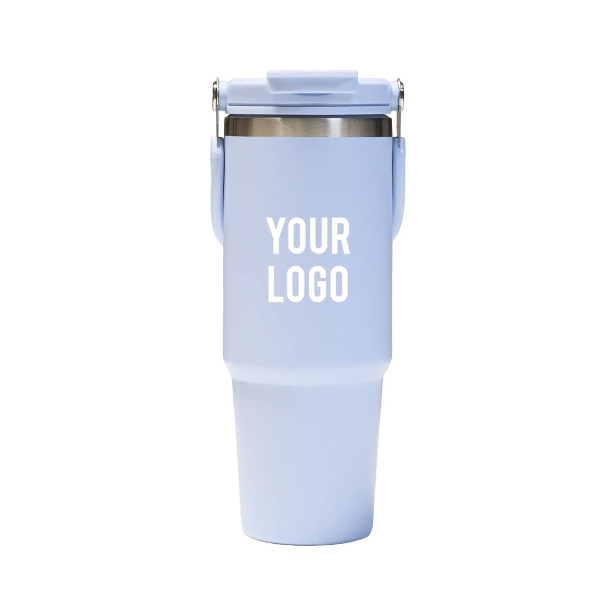 Tumbler with Handle and Sipper Ice Blue