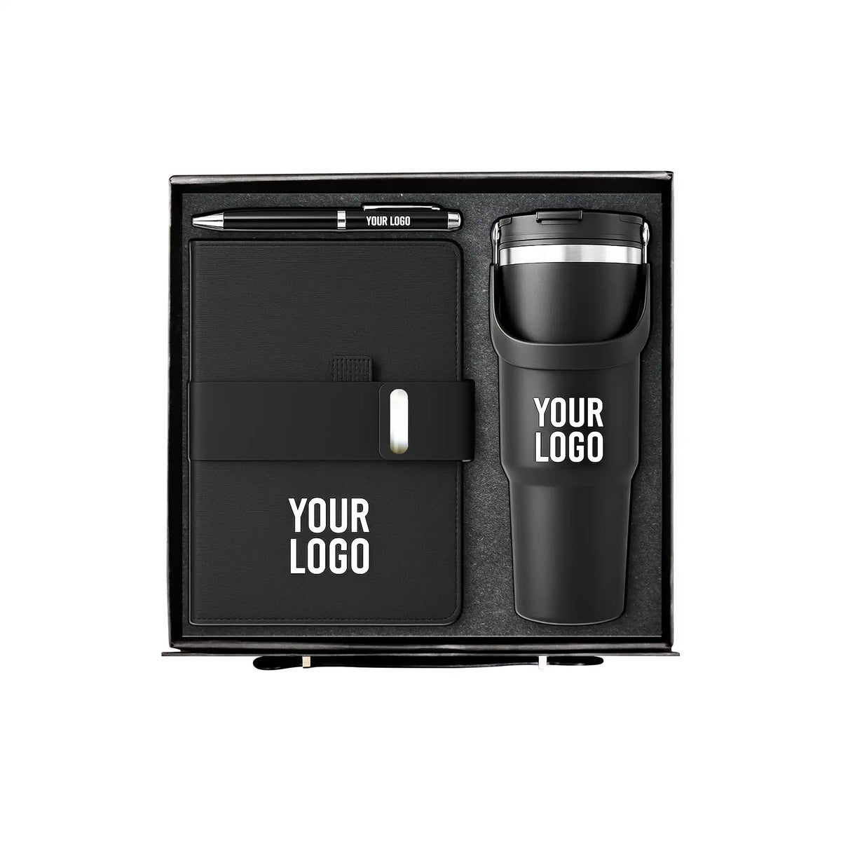 PrimeOnyx black executive corporate gift set notebook pen tumbler UAE