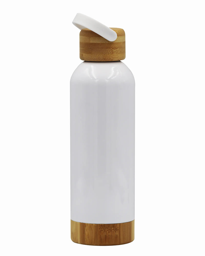 Eco-Friendly Insulated Water Bottle with Bamboo Lid - 550ml Kaaf Creations