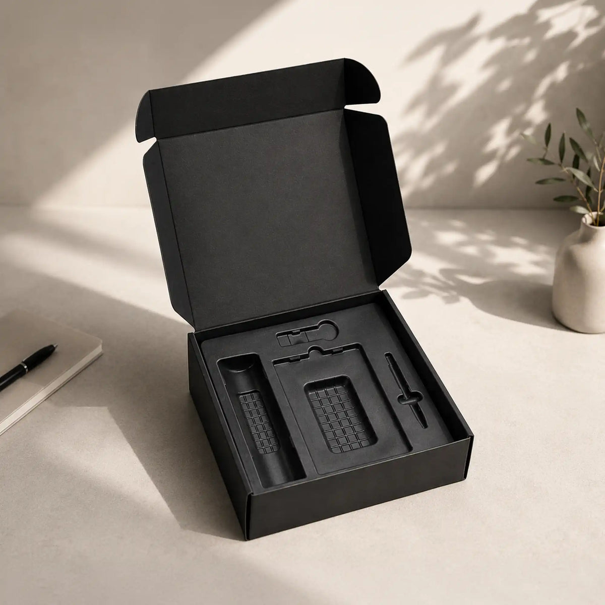 Premium Corrugated Gift Box Black