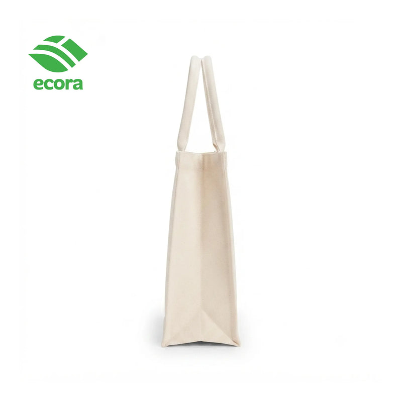 Ethorix canvas tote carried over the arm, shown at everyday scale