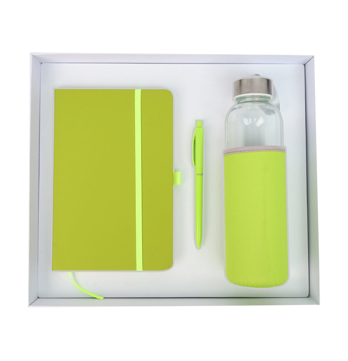 All Green Corporate Gift Set – custom branded corporate gift, Kaaf Creations UAE
