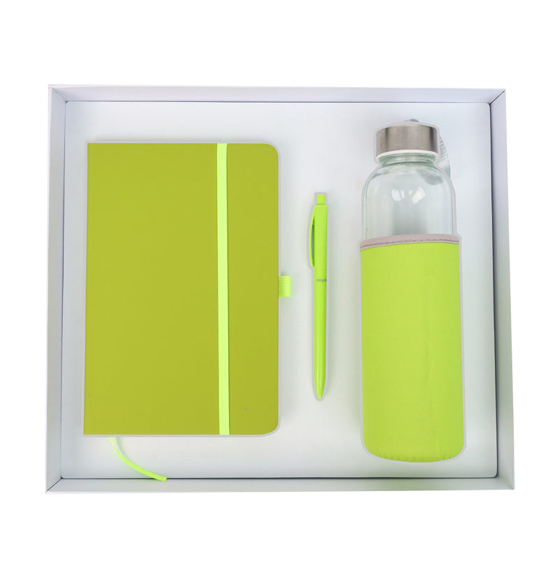 All Green Corporate Gift Set – custom branded corporate gift, Kaaf Creations UAE