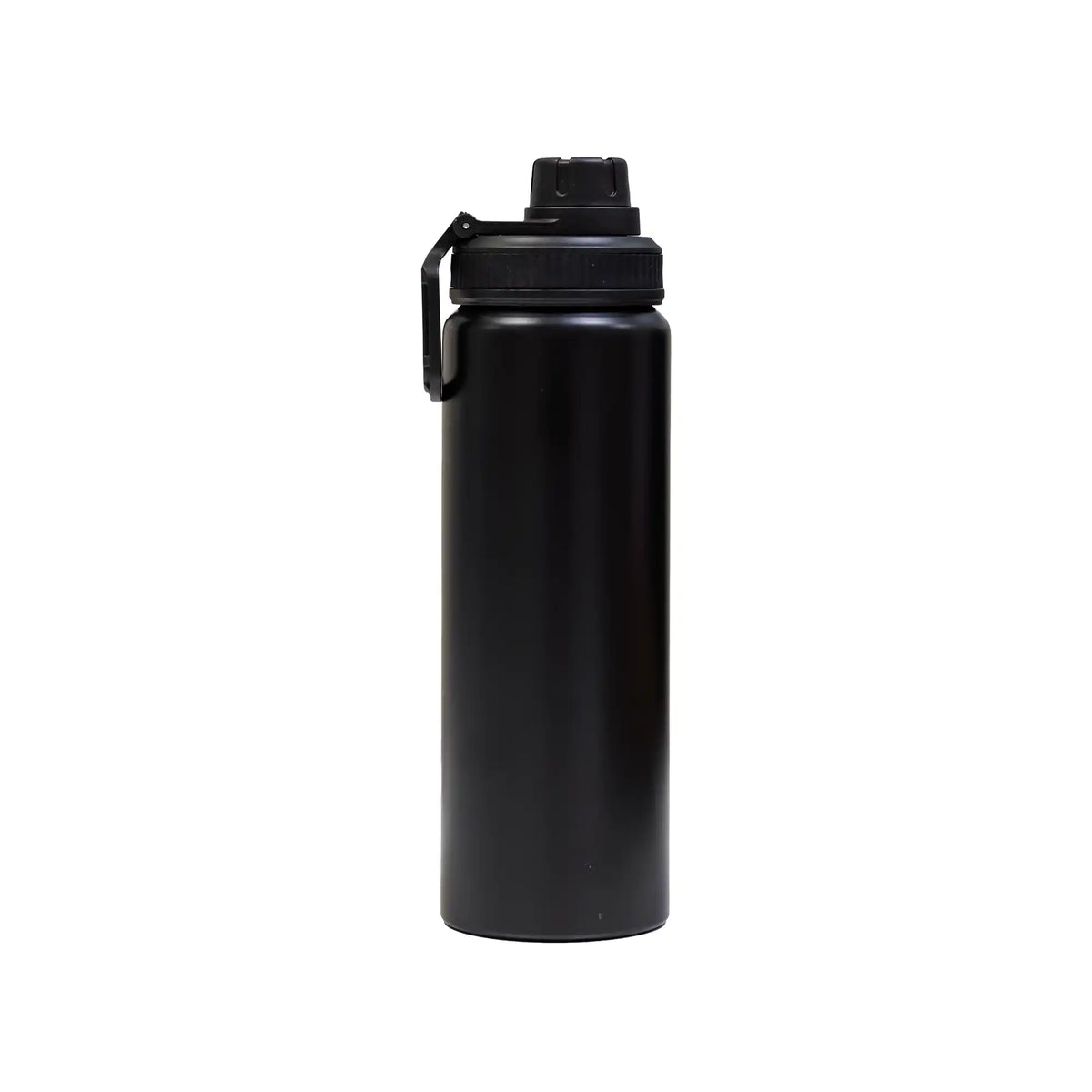 Reusable aluminium sports bottle with handle, 800 ml capacity, black and white color options for corporate gifting.