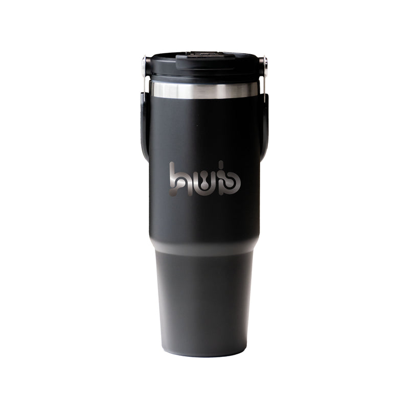 Tumbler with Handle and Sipper Black