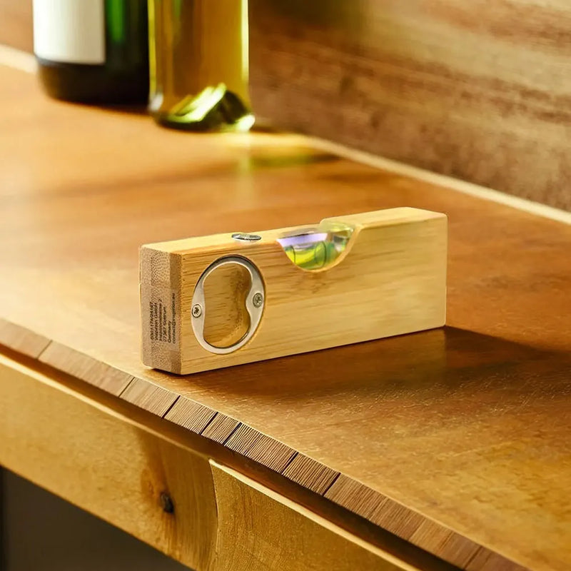 Bamboo Water Level & Bottle Opener