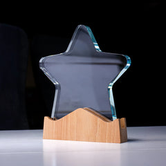 Star Shaped Wooden Trophy