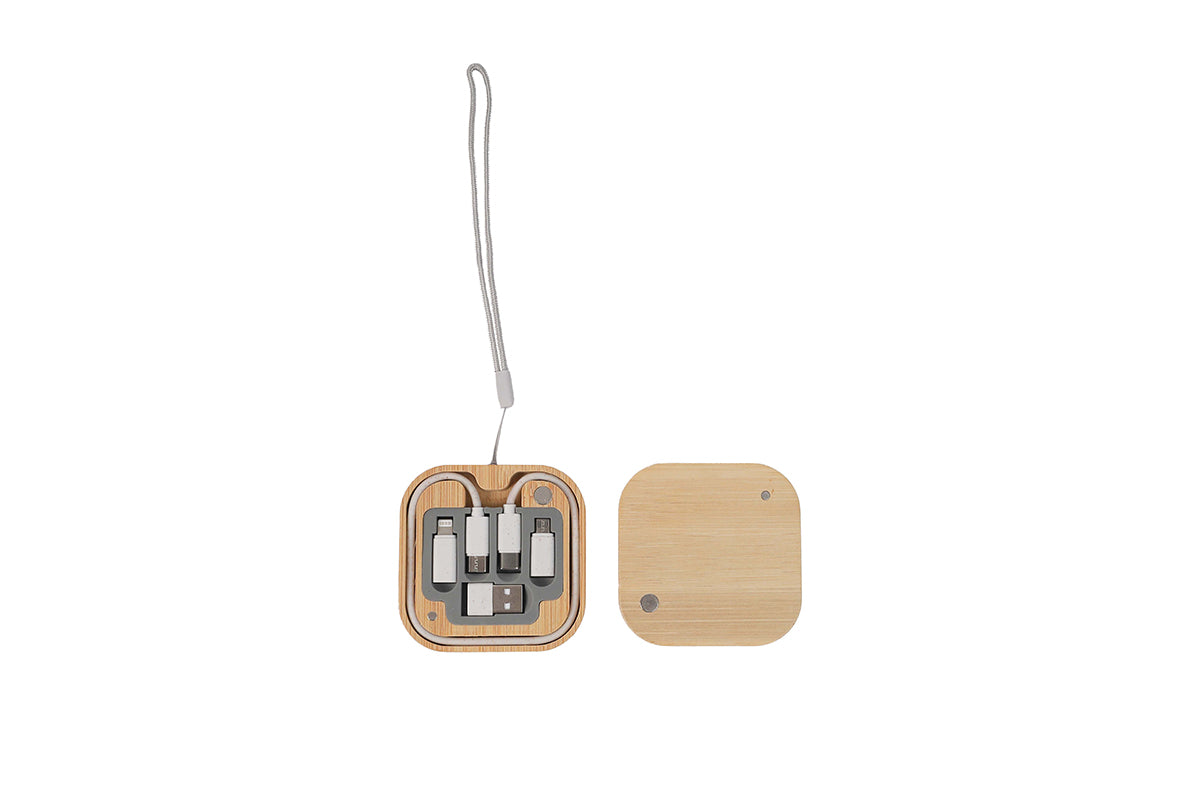 Bamboo Travel Tech Kit – custom branded corporate gift, Kaaf Creations UAE