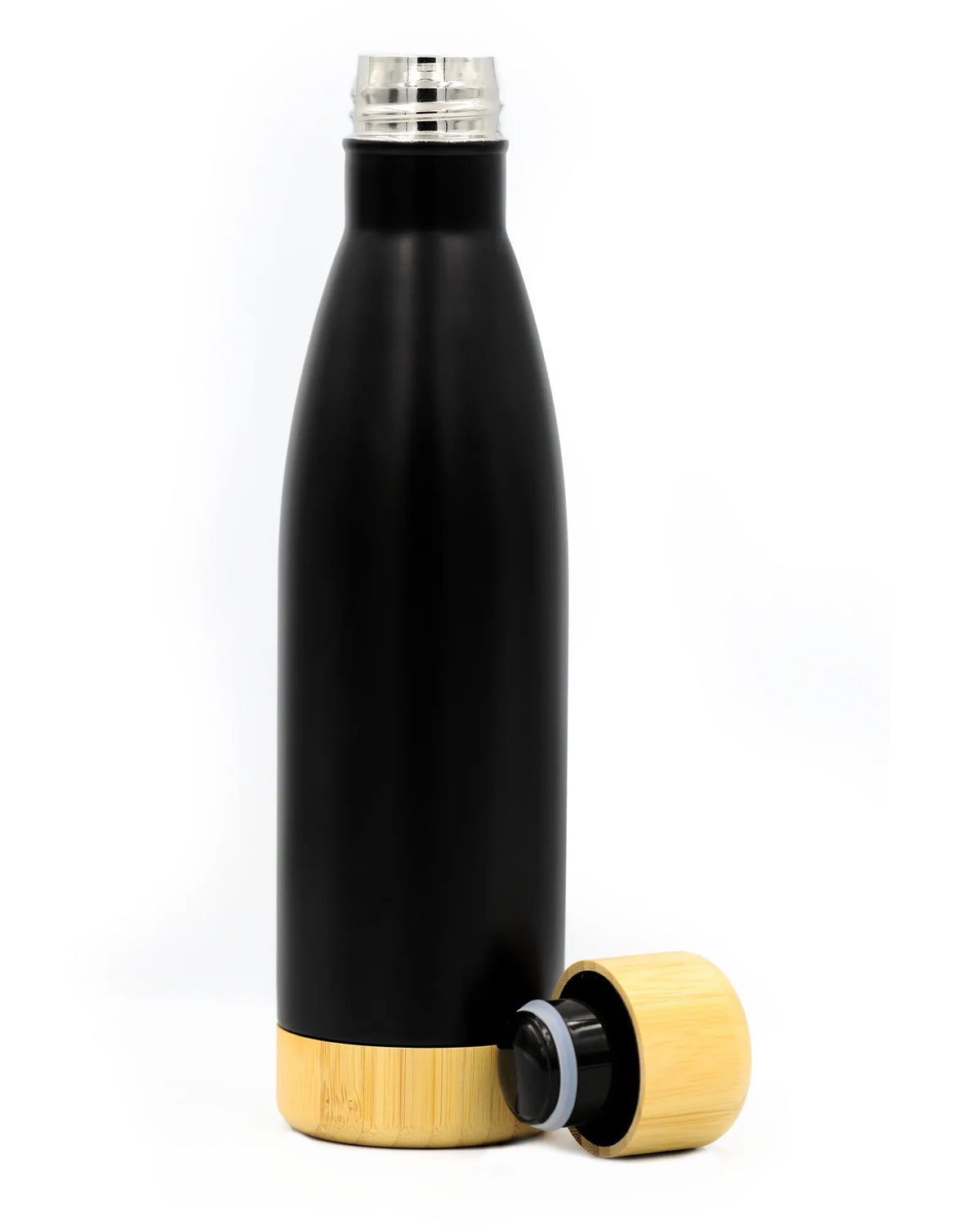 Premium Insulated Bottle with Bamboo Lid and Base - 500ml | Custom Engraving Available Kaaf Creations