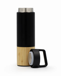 Matte Flask with Bamboo Design – 530ml | Engraving & UV Printing Available Kaaf Creations
