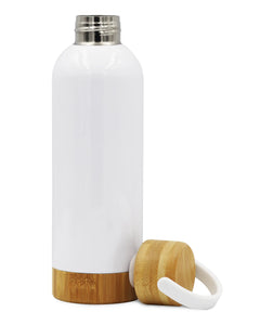 Eco-Friendly Insulated Water Bottle with Bamboo Lid - 550ml Kaaf Creations