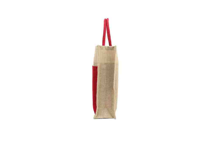 Jute Bag with Canvas Pocket – custom branded corporate gift, Kaaf Creations UAE