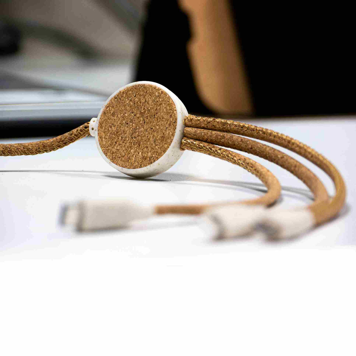 Cork Wheat straw Charging Cable