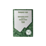 Green Stone Plaque Award With Metal Plate