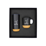 Promotional Giftset with Cork Ceramic mug and Tumbler