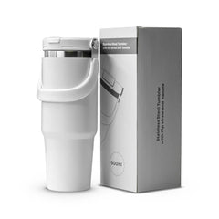 Tumbler with Handle and Sipper White