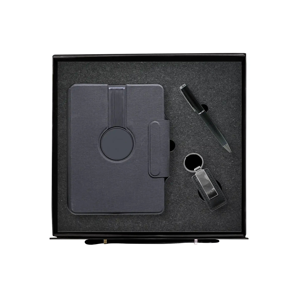 Noir Elite Tech wireless charging organiser metal pen keychain gift set UAE