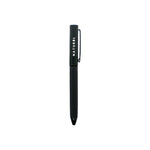 Black metal pen with fabric textured barrel – 11612BK