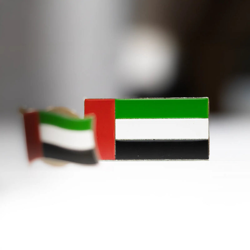 UAE National Day Rectangle Badge – 4x2 cm metal enamel pin