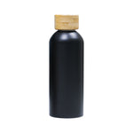 Insulated Bottle With Bamboo Lid Black