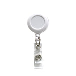 Plastic round badge reel with small round surface white