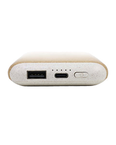 10000 mAh Wheat Straw + Cork Power Bank – custom branded corporate gift, Kaaf Creations UAE