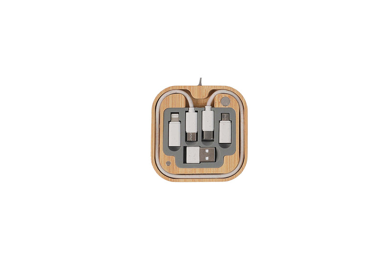 Bamboo Travel Tech Kit – custom branded corporate gift, Kaaf Creations UAE