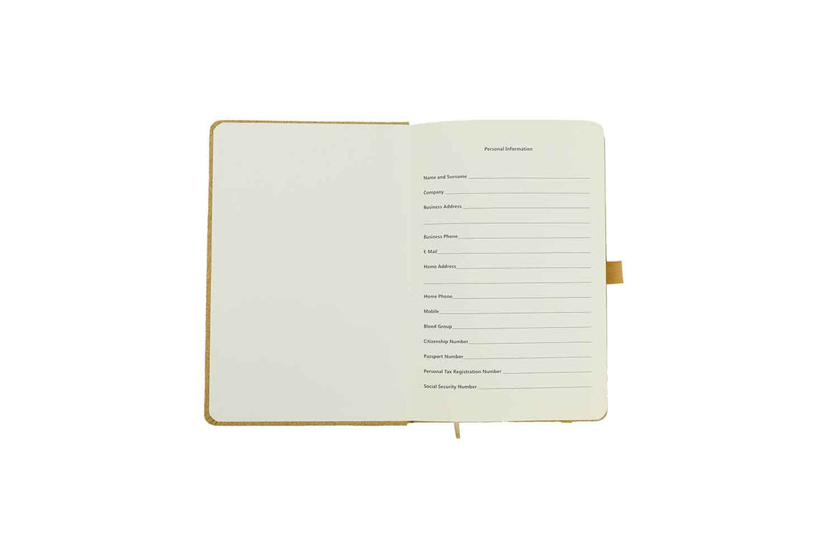 A5 Custom Cork Notebook – custom branded corporate gift, Kaaf Creations UAE
