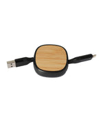 4 in 1 Fast Charging Cable with Bamboo – custom branded corporate gift, Kaaf Creations UAE