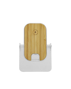Bamboo Mobile Stand Wireless Charger – custom branded corporate gift, Kaaf Creations UAE