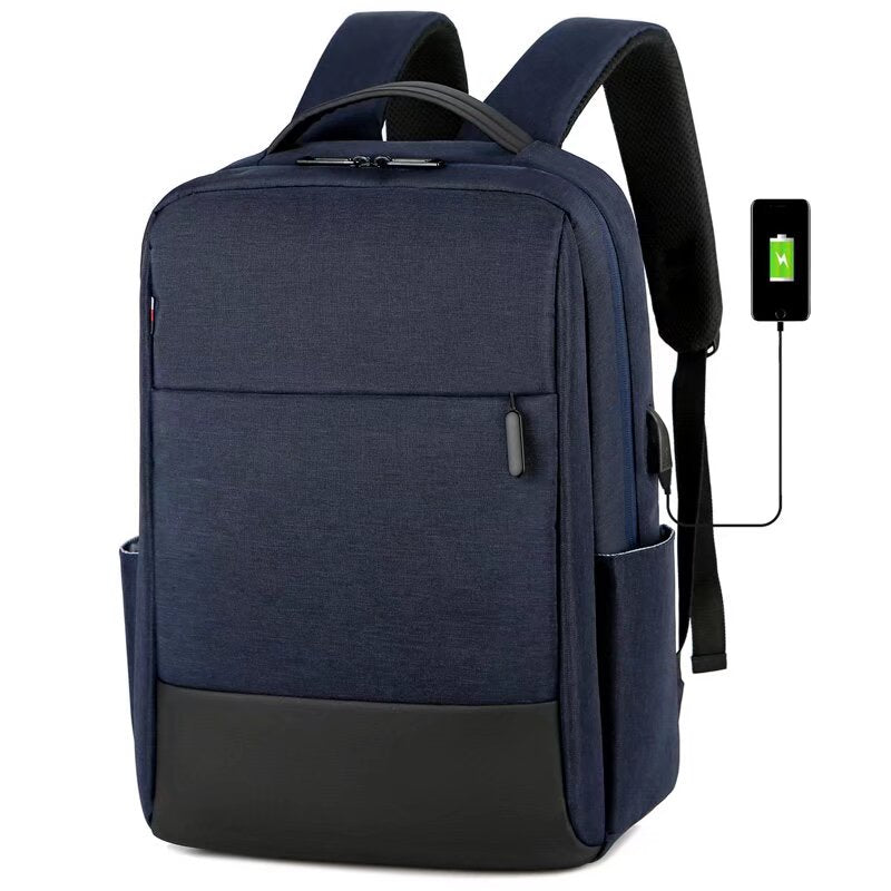 Leather & Fabric Backpack – custom branded corporate gift, Kaaf Creations UAE