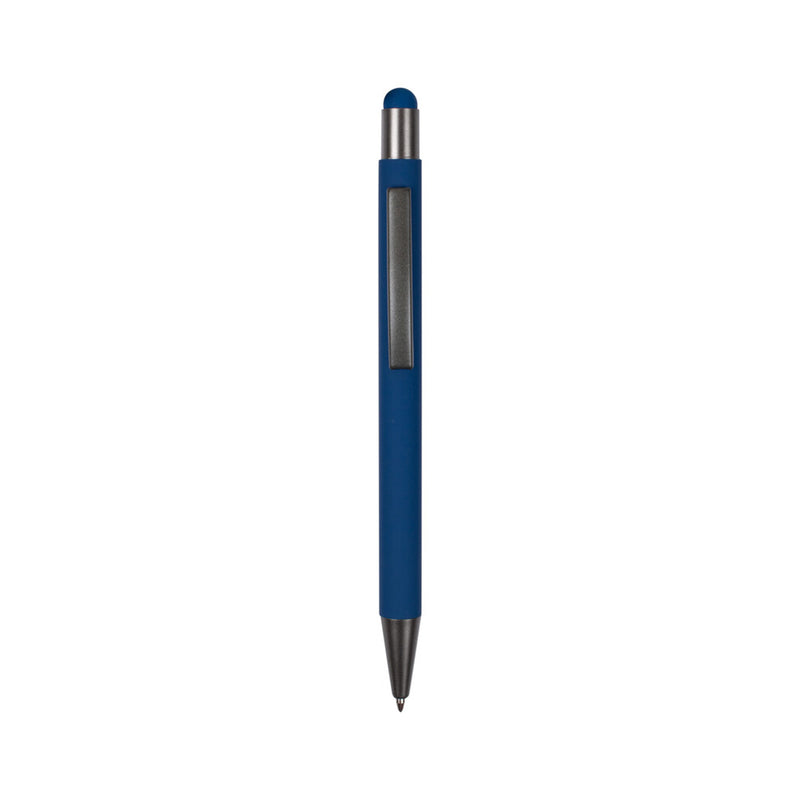 Metal pen with color stylus blue
