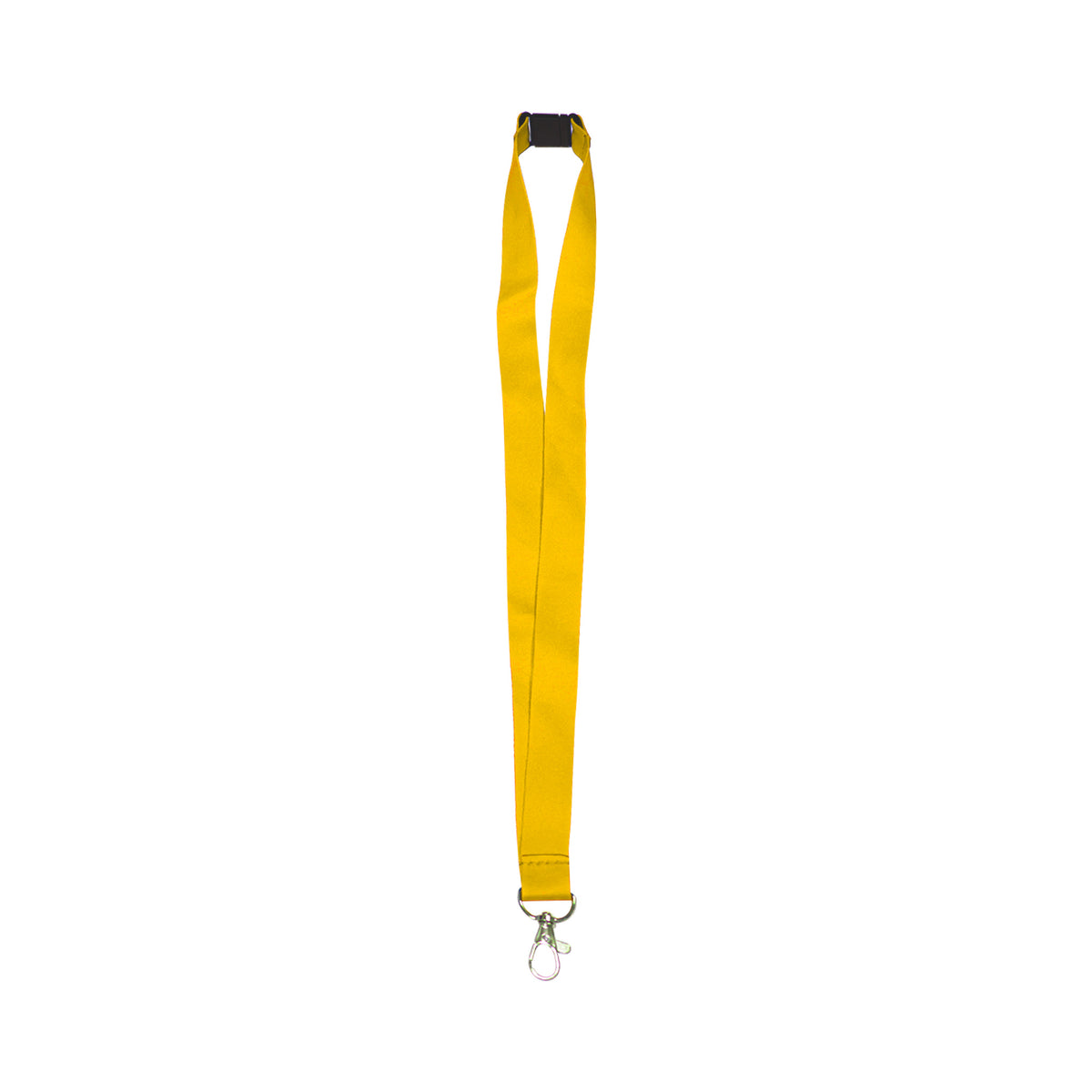 Lanyard with safety Clip and Metal Hook Yellow