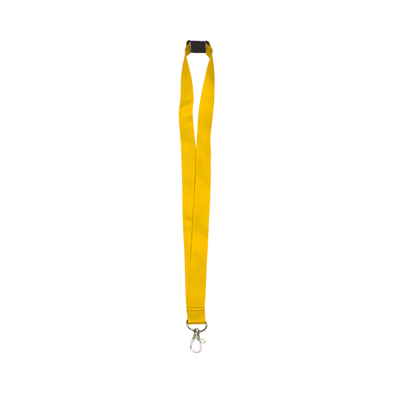 Lanyard with safety Clip and Metal Hook Yellow