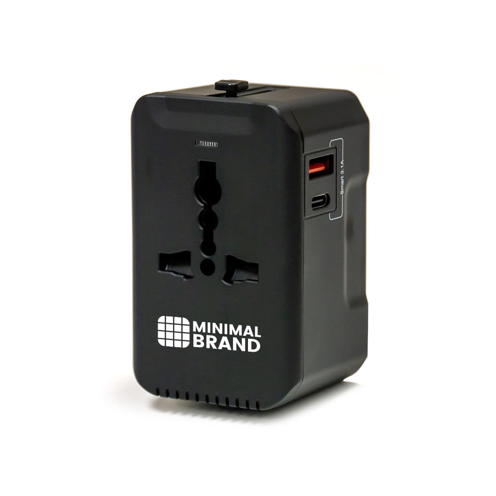 Universal Travel Adapter with Type C and USB A Ports