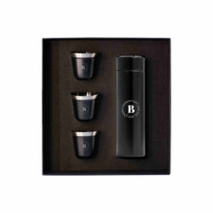 Promotional Gift set with Insulated Bottle and espresso cup Black